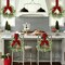Mini Cabinet Christmas Wreath - 2Pcs 9IN Artificial Red Berries Plaid Small Christmas Wreath for Kitchen Cabinets, Window Porch Wall Indoor Home Hanging Decorating